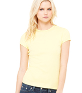 BELLA 1X1 RIB KNIT CREW T