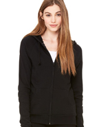BELLA FLEECE RAGLAN HOODED SWEATSHIRT