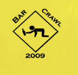 BAR CRAWL 2009 t-shirt design idea