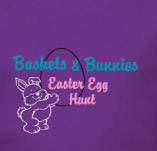 BASKETS & BUNNIES EASTER EGG HUNT t-shirt design idea