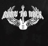 BORN TO ROCK GUITAR WITH WINGS t-shirt design idea
