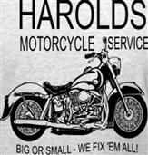HAROLDS MOTORCYCLE t-shirt design idea