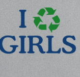 I RECYCLE GIRLS t-shirt design idea