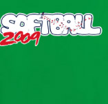 FUNKY GREEN SOFTBALL t-shirt design idea