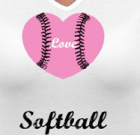 LOVE, SOFTBALL t-shirt design idea