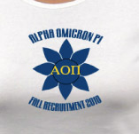 ALPHA OMICRON PI FLOWER RECRUITMENT t-shirt design idea
