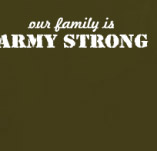 OUR FAMILY IS ARMY STRONG t-shirt design idea