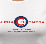 ALPHA CHI OMEGA: WHAT A TEAM! t-shirt design idea