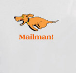 DOG CHASING MAILMAN t-shirt design idea