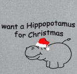 HIPPOPOTAMUS FOR CHRISTMAS t-shirt design idea