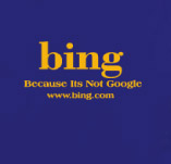 BING, BECAUSE ITS NOT GOOGLE t-shirt design idea