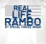 REAL LIFE RAMBO t-shirt design idea